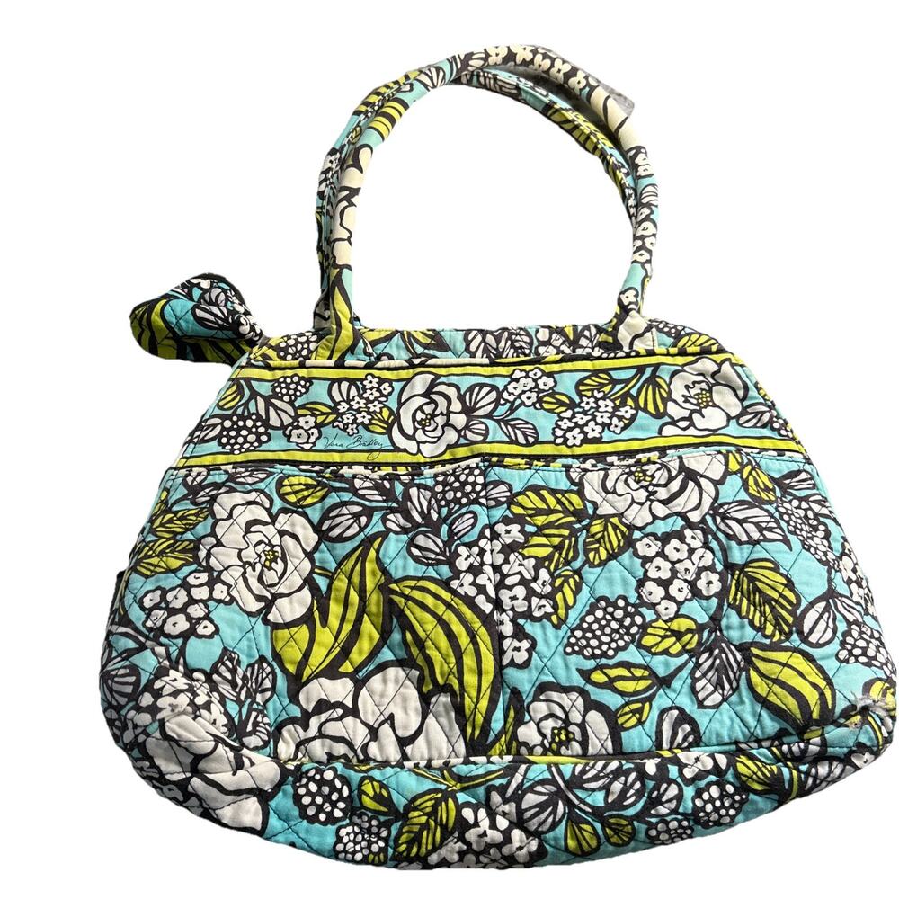 Vera Bradley purse and coin bag Shoulder Bag Satchel Tote green yellow lot 2 - Picture 10 of 12